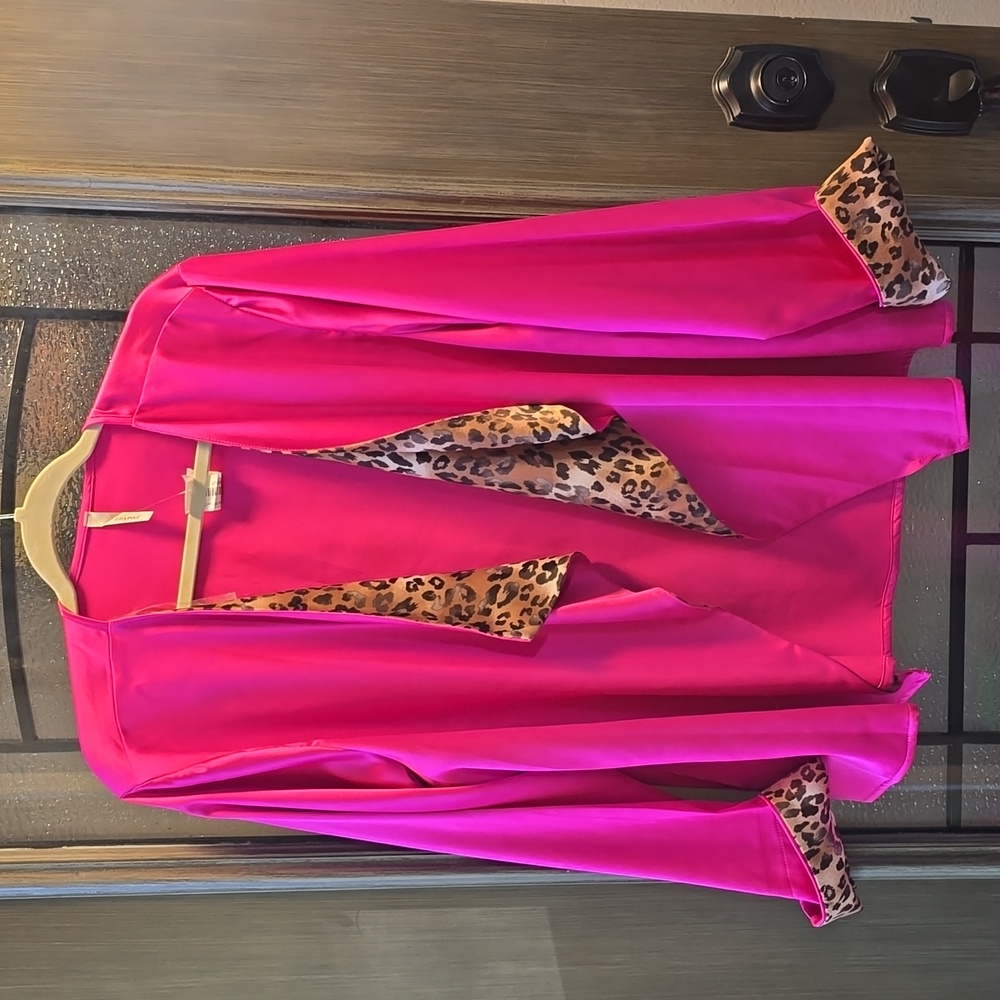 Lilypad Fuchsia Satin Blazer
